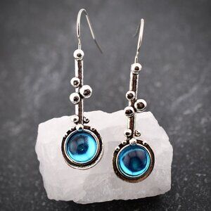 Blue Abstract Earrings